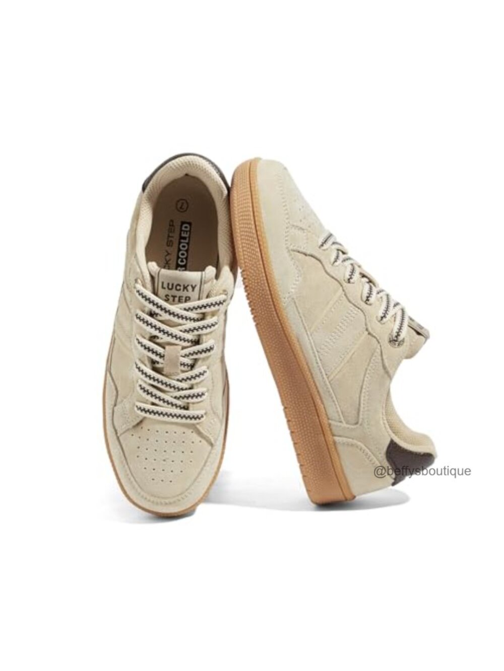 Retro Fashion Sneakers Lace-Up Faux Leather Slip Resistant Comfortable Women's